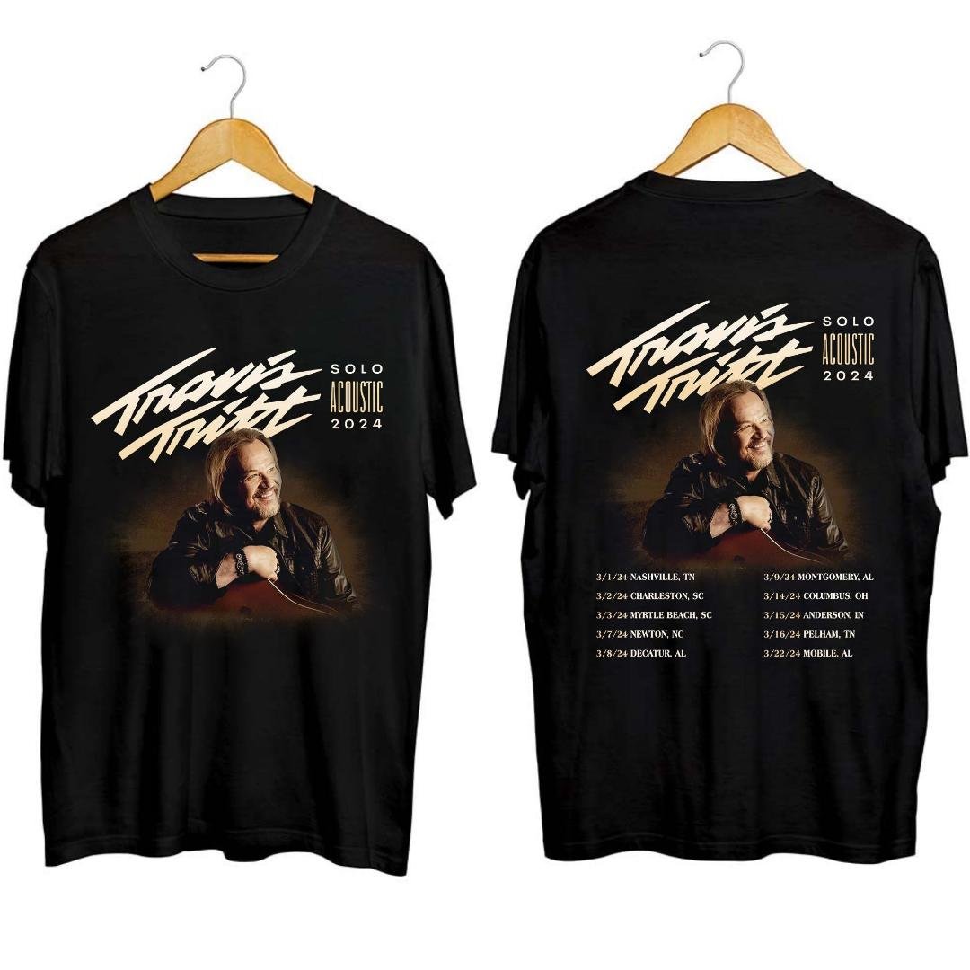 Travis Tritt Fan Shirt, Travis Tritt Solo Acoustic Tour 2024 Shirt, Travis Tritt 2024 Concert Shirt