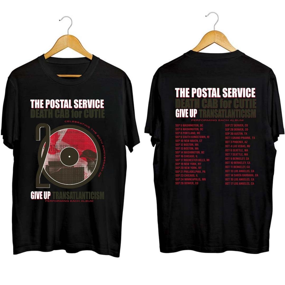 The Postal Service Death Cab for Cutie 2023 Tour Shirt