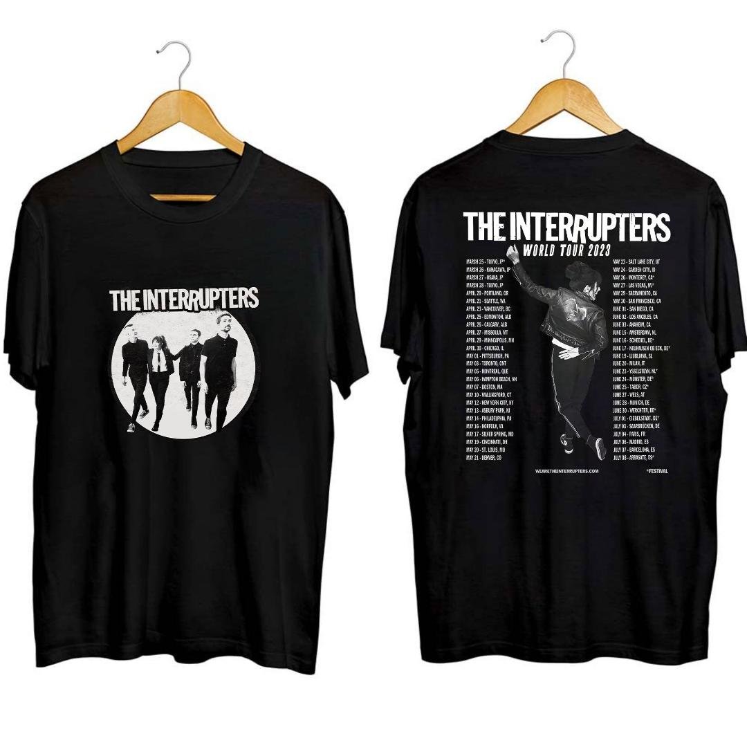 The Interrupters World Tour Png For Fan, The Interrupters Band Fan Shirt