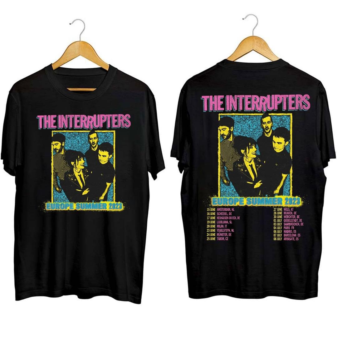 The Interrupters EU Tour Png For Fan, The Interrupters 2023 Europe Tour Shirt