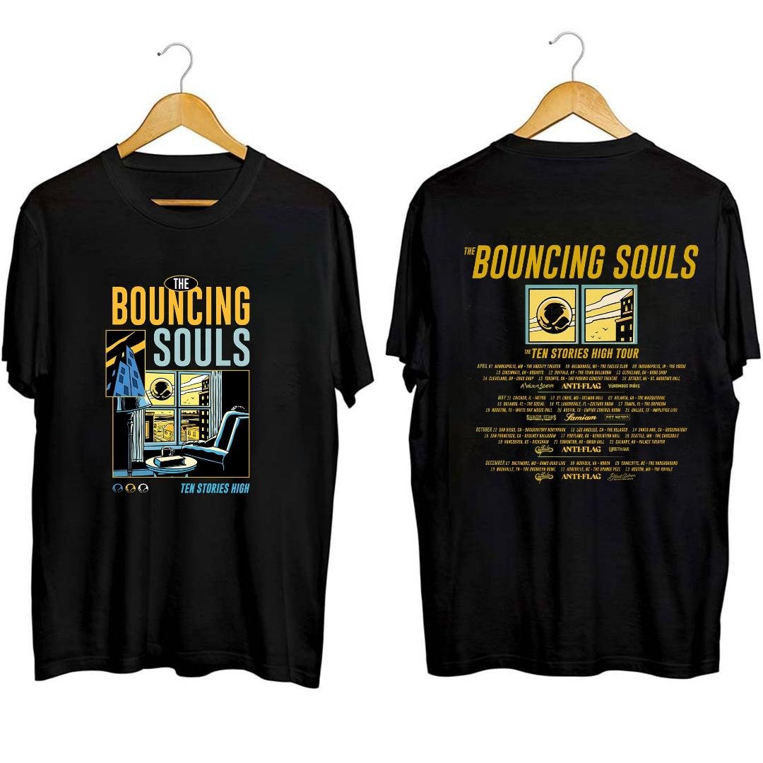 The Bouncing Souls 2023 Tour Shirt, Ten Stories High Tour Shirt, The Bouncing Souls Fan Band Shirt