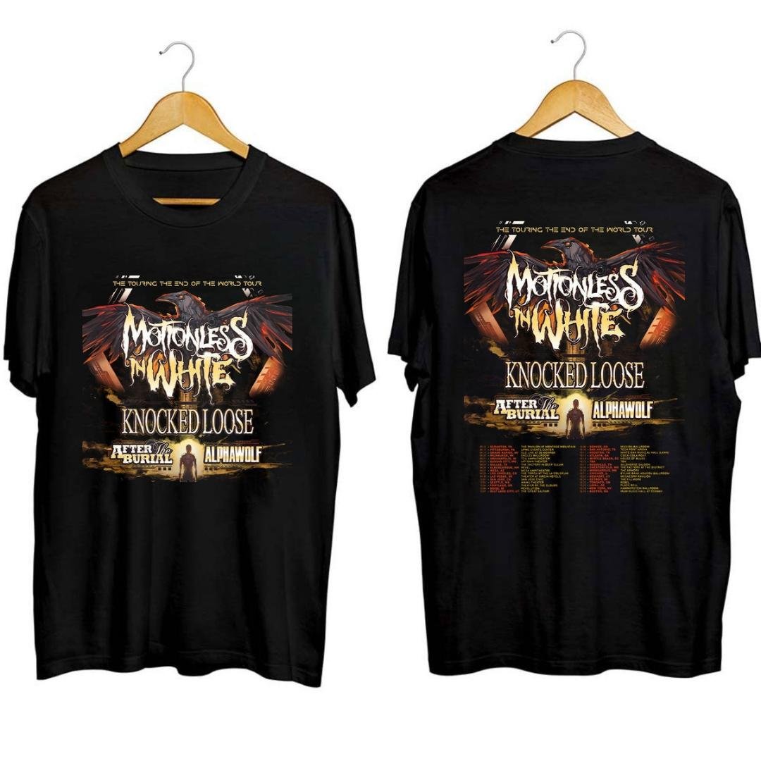 Motionless In White Band Fan Shirt, Motionless In White The Touring The End Of The World Tour Shirt