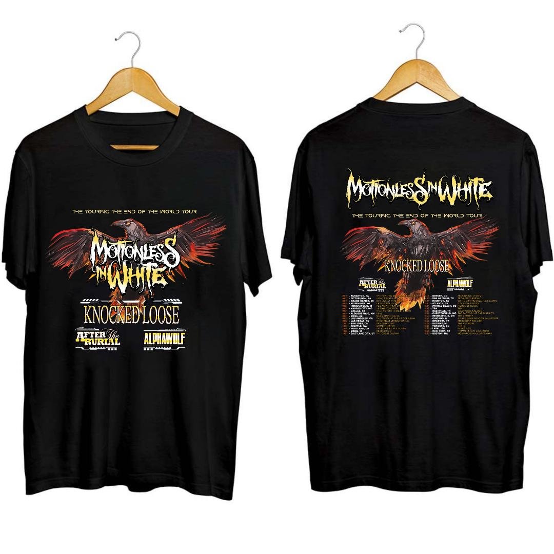 Motionless In White Band Fan Shirt, Motionless In White The Touring The End Of The World Tour Shirt