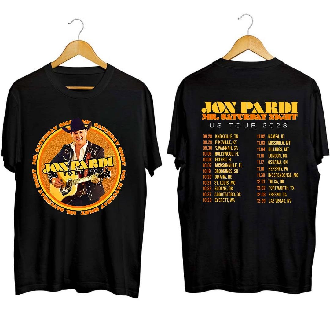 The Mr. Saturday Night World Tour 2023 Shirt, Jon Pardi Country Music Shirt