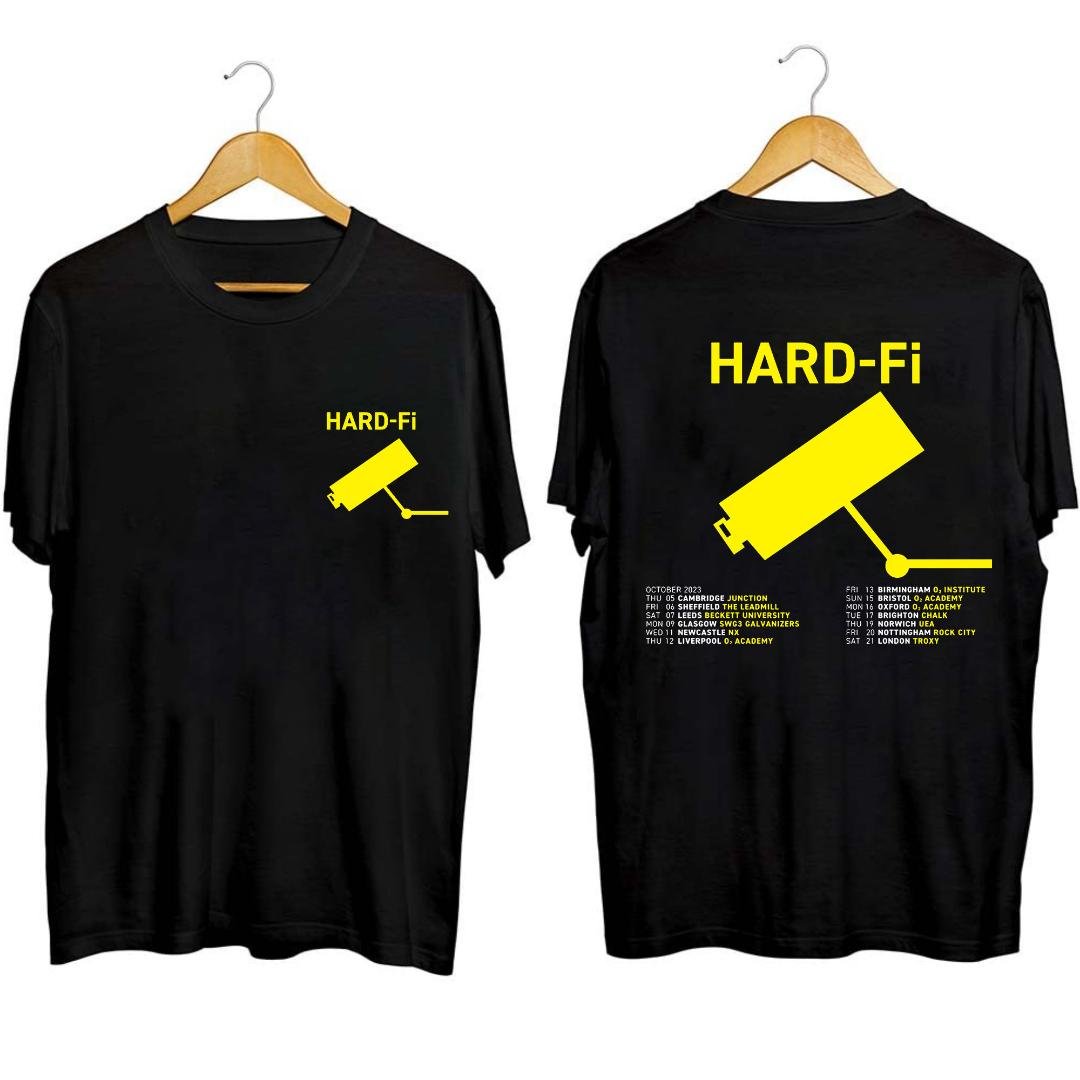 Hard Fi Band Shirt, Hard-Fi 2023 UK Tour Shirt, Hard-Fi 2023 Concert Shirt