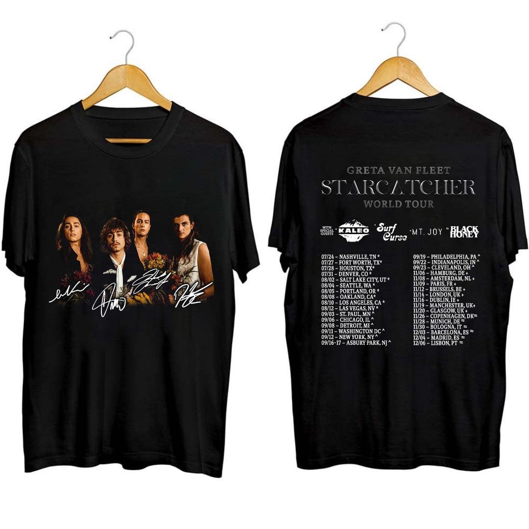 Greta Van Fleet Band Fan Shirt, Greta Van Fleet Starcatcher World Tour 2023 Shirt