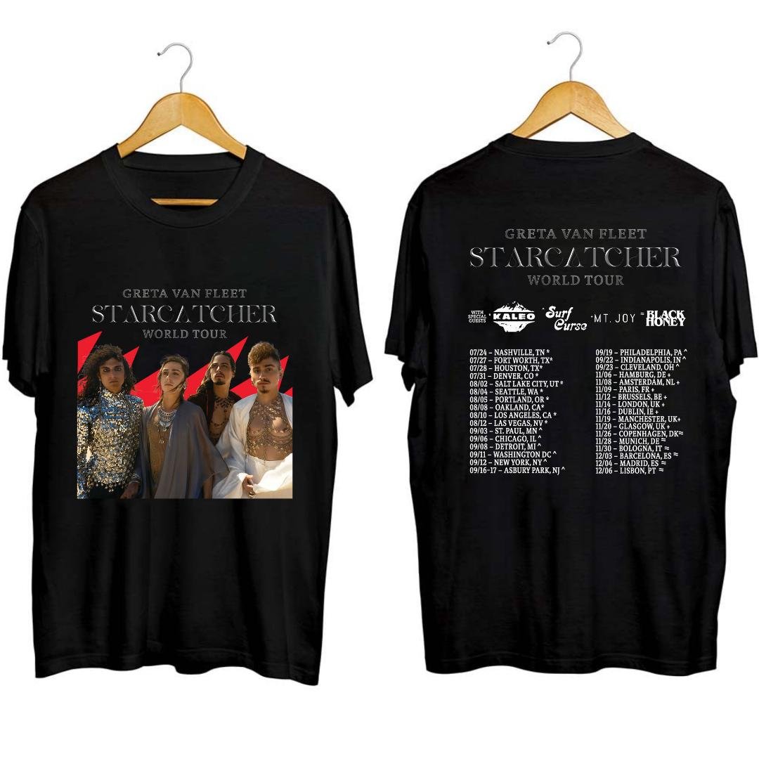 Greta Van Fleet Band Fan Shirt, Greta Van Fleet Starcatcher World Tour 2023 Shirt