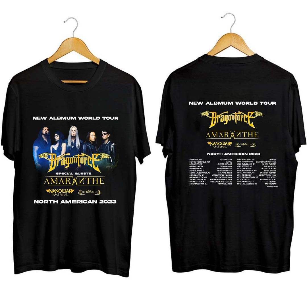 DragonForce 2023 Concert Shirt, DragonForce Fall 2023 North American Tour Shirt