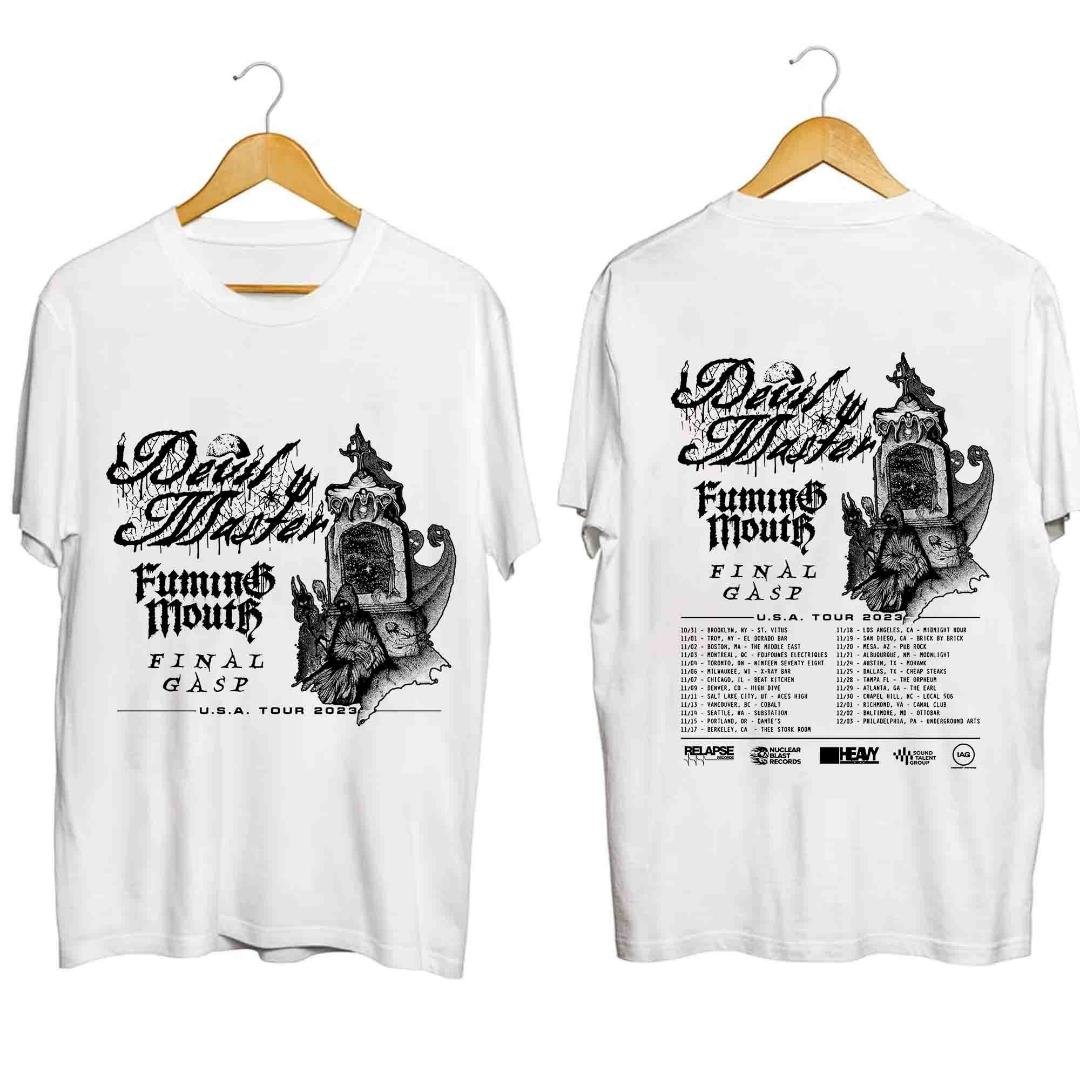 Fuming Mouth and Final Gasp Fall Tour Shirt, Devil Master, Devil Master Band Fan Shirt