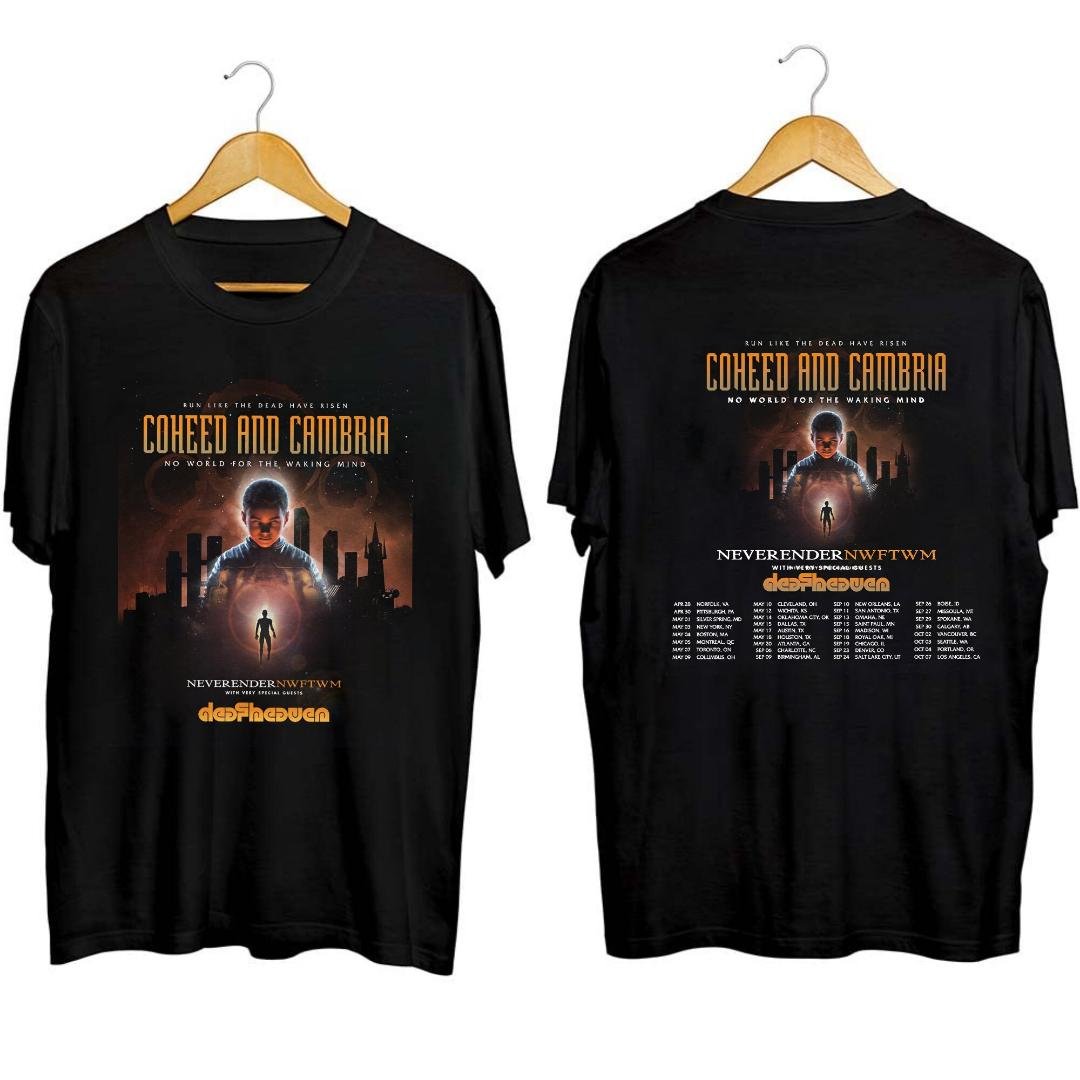 Coheed and Cambria Band Fan Shirt, Coheed and Cambria No World For The Walking Mind Tour Shirt