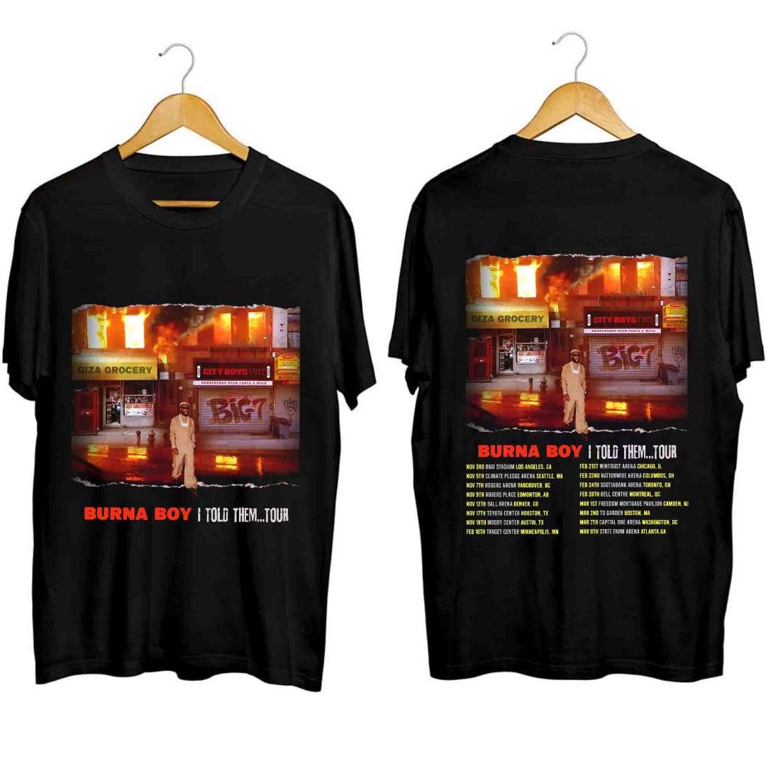 Burna Boy Fan Shirt, Burna Boy I Told Them Tour 2023 Shirt, Burna Boy 2023 Concert Tee