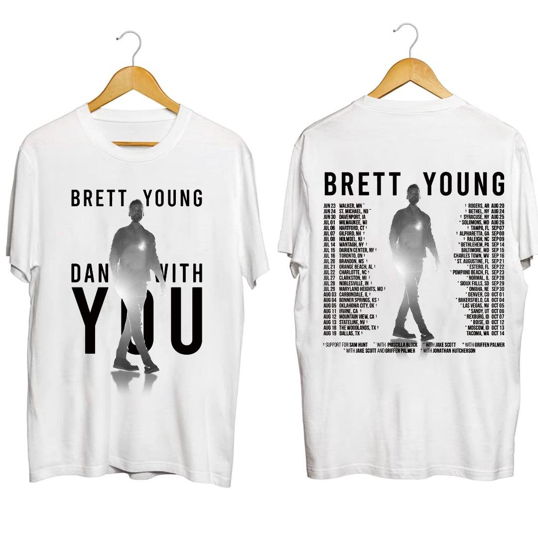 Brett Young Fan Shirt, Brett Young Dance With You Tour 2023 Shirt, Brett Young 2023 Concert Shirt