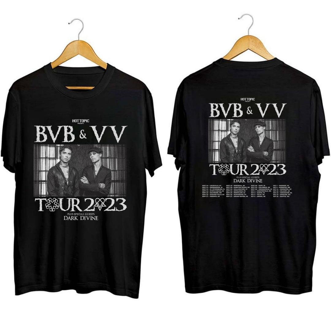 Black Veil Brides and VV Ville Valo Co-headline Tour 2023 Shirt
