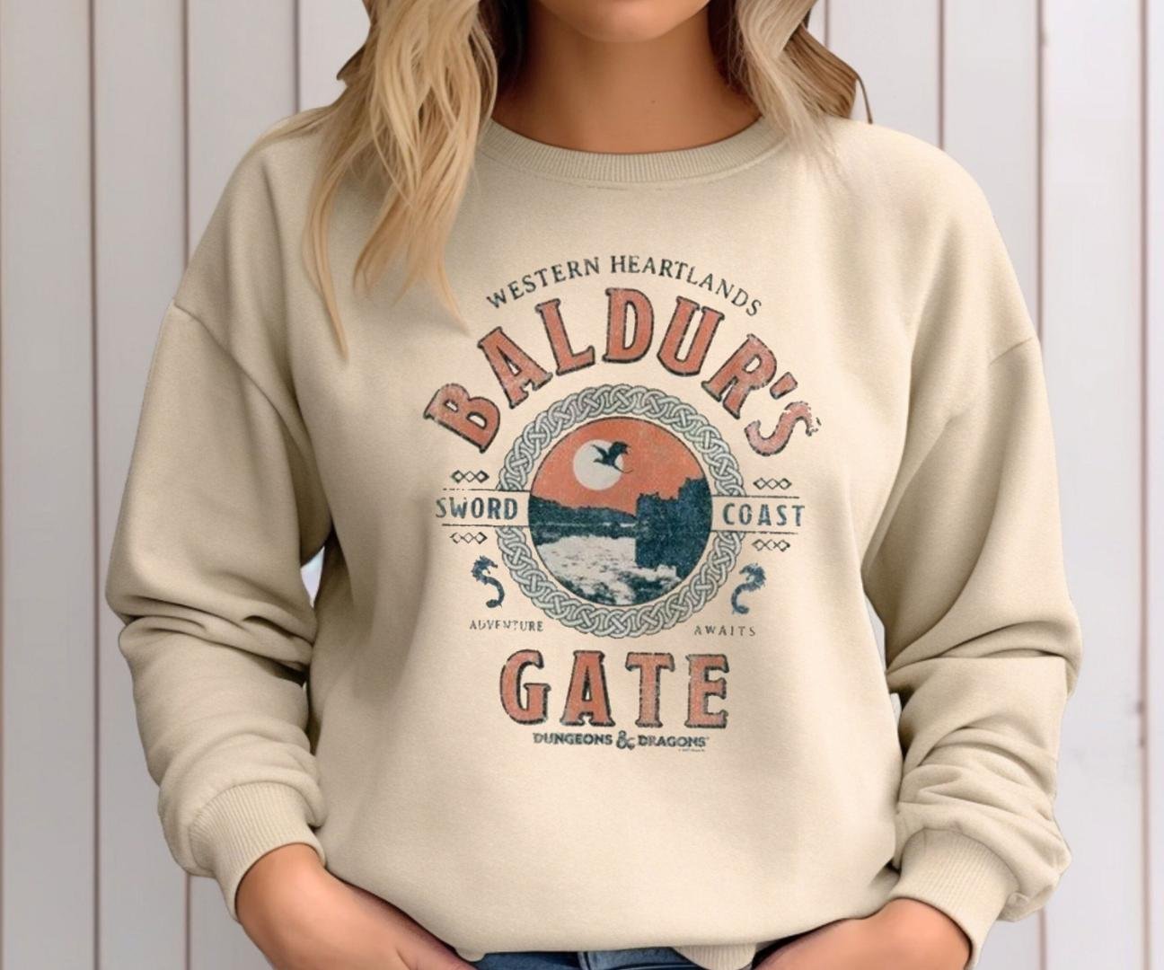 Video Game Shirt, Dun-geon and Dra-gon Adventure Awaits at Baldurs Gate Shirt