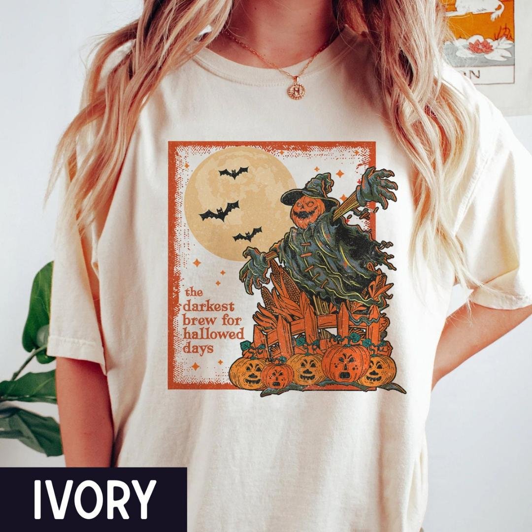 Darkest Brew Halloween Shirt, Halloween Scarecrow Shirt, Vintage Halloween Shirt, Horror Night Tee,