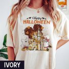 Disney Watercolor Castle Shirt, Funny Halloween Disney Shirt, Mickey Minnie Ghost Shirt
