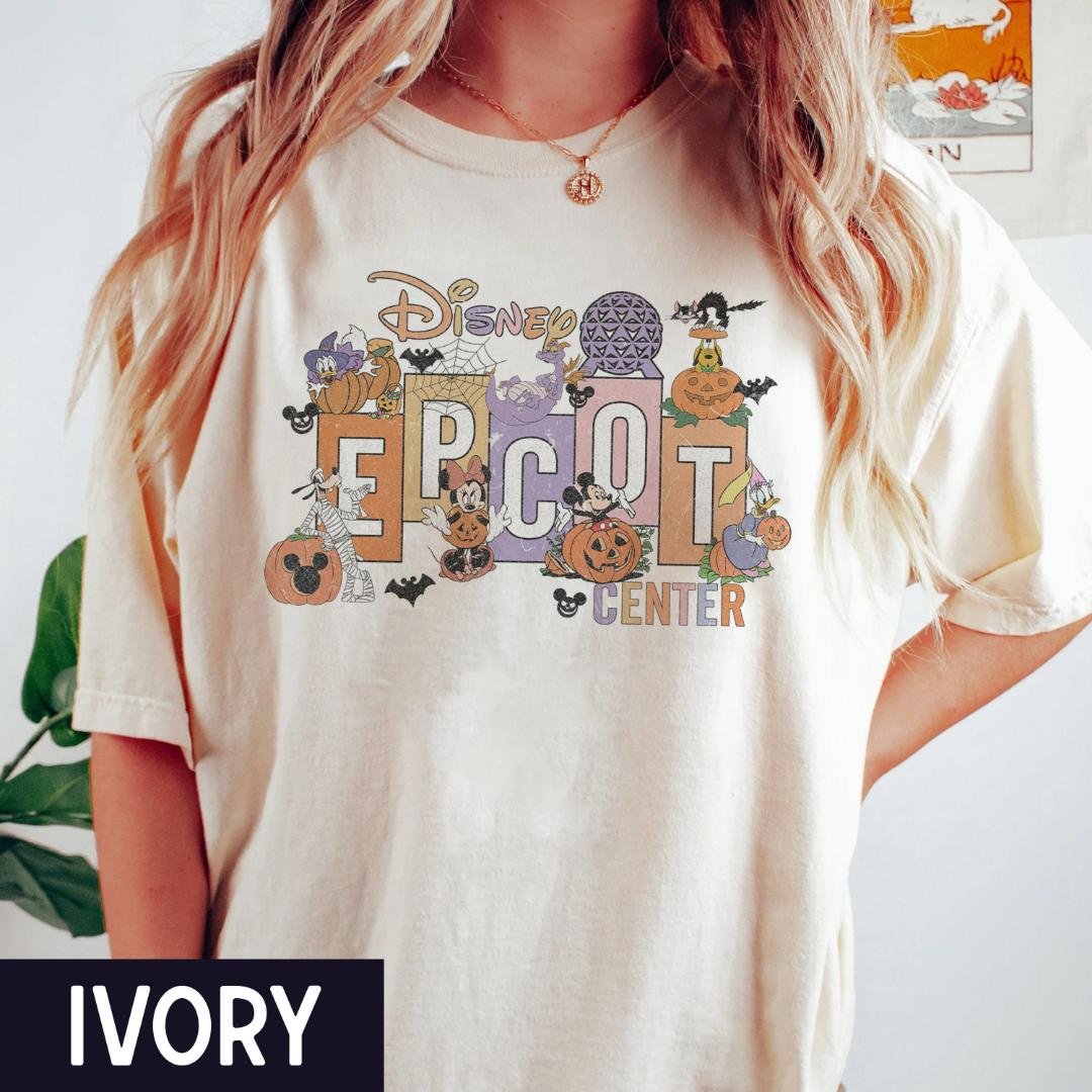 Vintage Walt Disney World Halloween Shirt, Disney Epcot Center Halloween Shirt