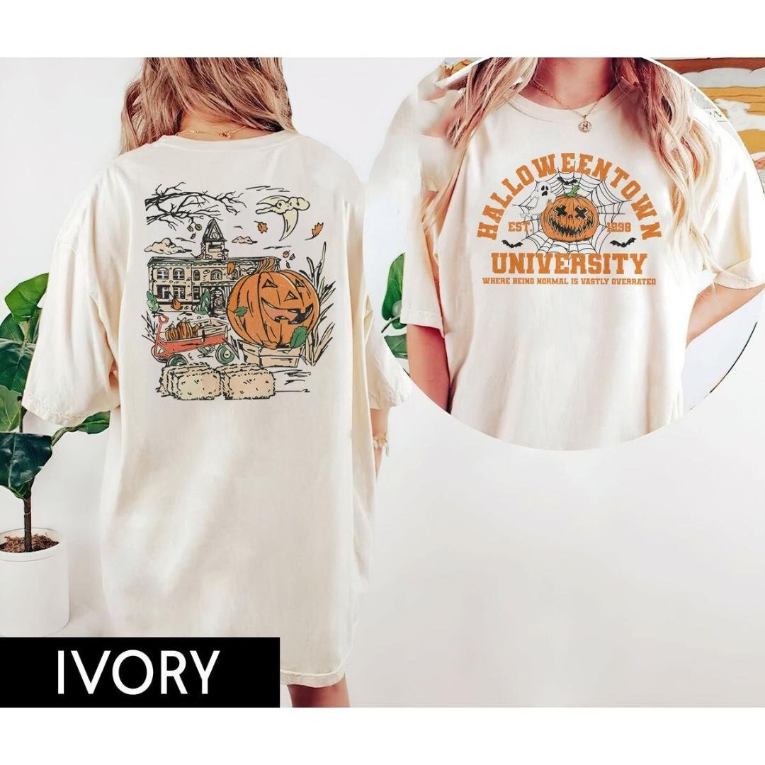 2 Side Halloweentown University Shirt, Vintage Halloweentown 1998 Shirt, Fall Shirt,