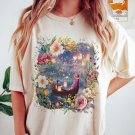 Disney Princess Shirt, Retro Vintage Disney Tangled Rapunzel Floral Shirt