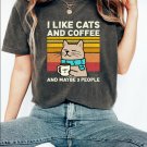 Cat Lover Shirt, I Like Cats And Coffee Shirt, Coffee Lover Shirt, Funny Cat Shirt