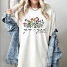 Tees, Faith Wildflowers Design Shirt, Jesus Shirt, Christian Shirt