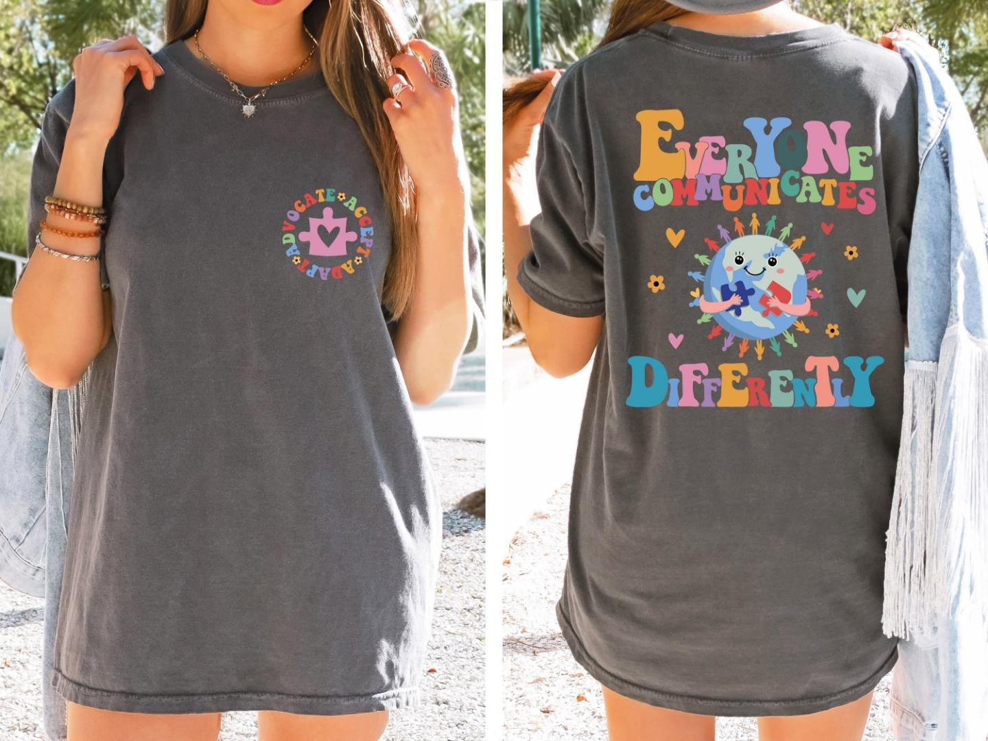 Autism Awareness Shirt, Everyone Communicates Differently Shirt,Autism Shirt,ABA Therapist Shirt