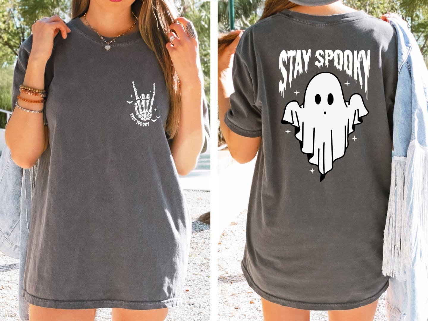 Stay Spooky Skeleton Hands shirtHalloween Ghost Shirt Witch ShirtRetro Fall Shirt
