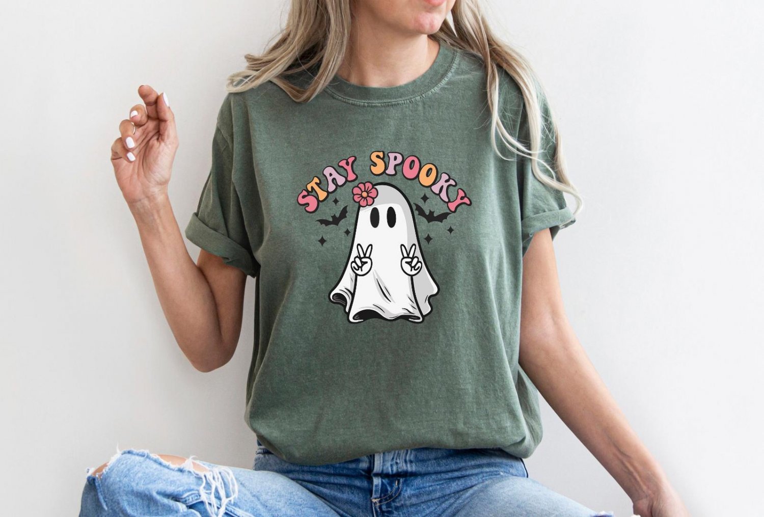 Halloween Ghost Shirt, Stay Spooky shirt, Witch Shirt, Retro Fall Shirt
