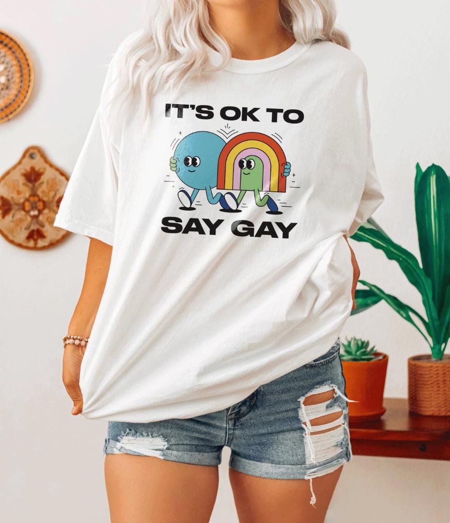 Protect Trans Kids Gay Pride Shirt lgbtq Shirt T, Its Okay to Say Gay Shirt