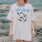 Orca Whale Shirt, Lifes Killer, Killer Whales Graphic Tee, Watercolor whale