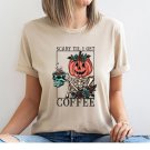 Funny Halloween Tee, Scary Till i Get Coffee Halloween Shirt, Horror