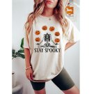 ,Stay Spooky Shirt,Skeleton with PumpkinShirt,Cute Fall