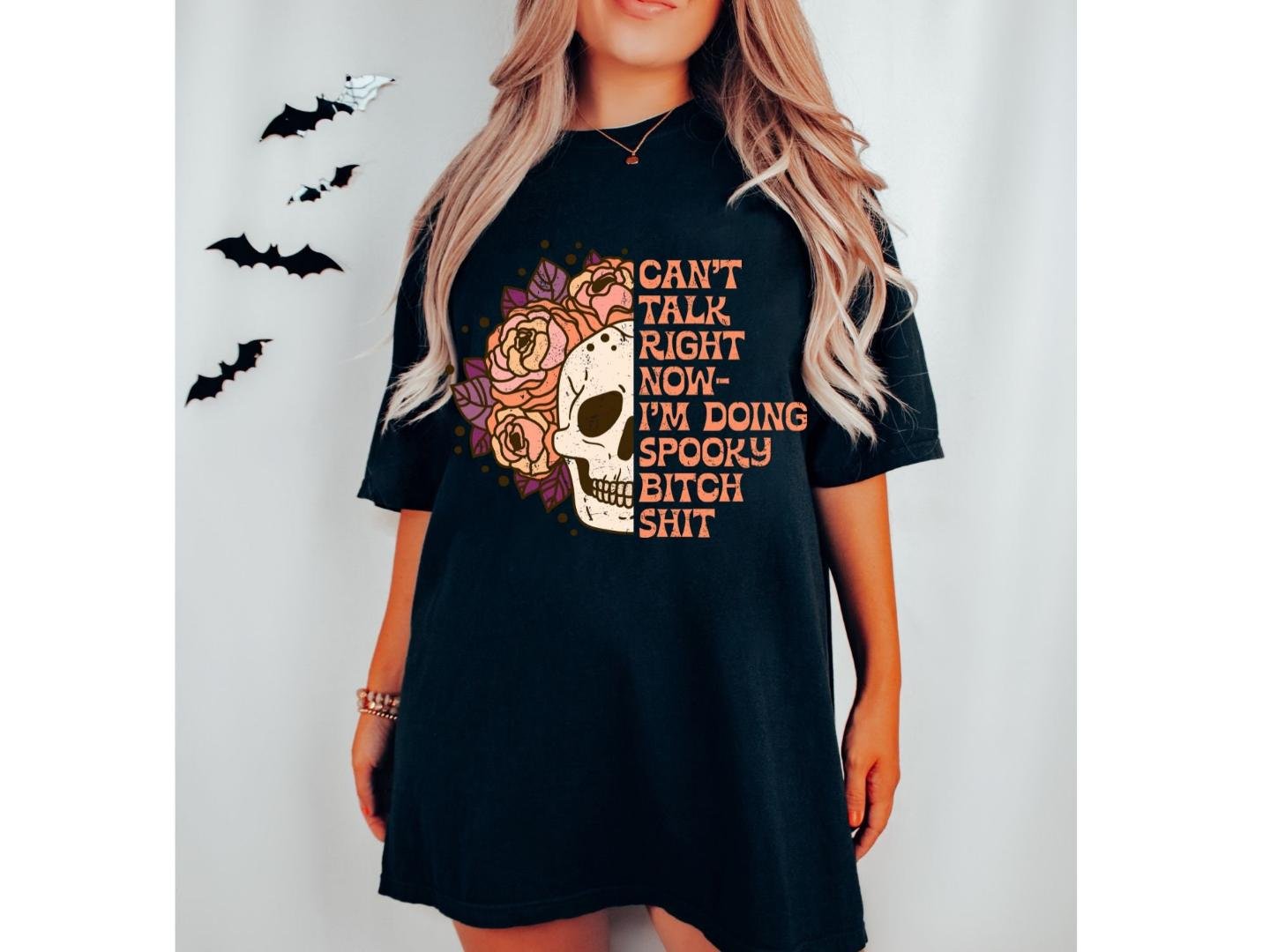 Cute Fall Shirt, ,Skull Halloween Shirt,Trendy Shirts, G
