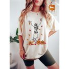 Hallow, ,Skeleton With Fall Leaves Shirt,Halloween Shirt