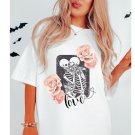 Gift For Her, ,Skeleton Couple Shirt,Cute Fall Shirt, Tr