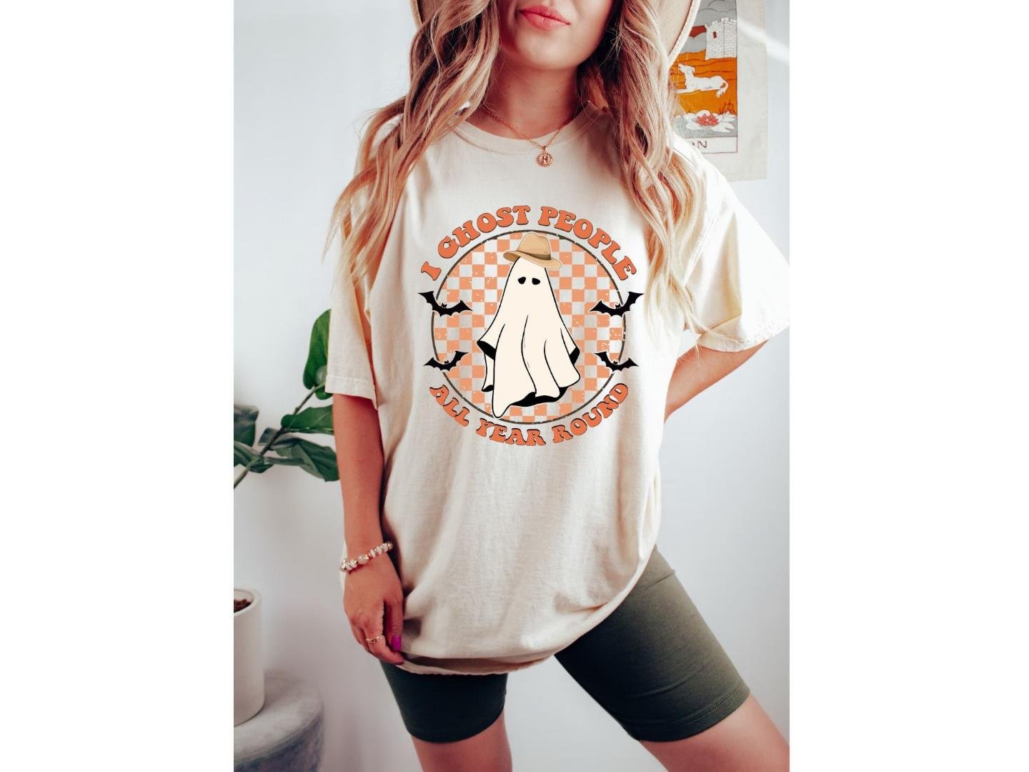 Ret, ,I Ghost People Halloween Shirt,Halloween Party Tee