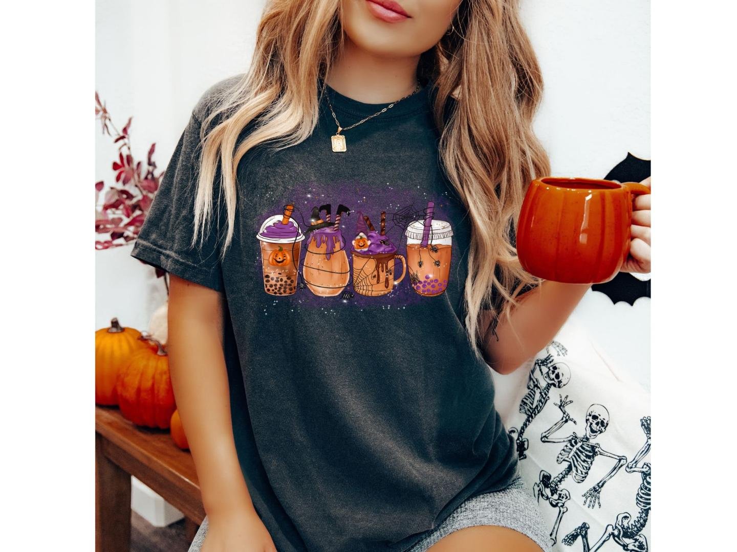 Fall Coff, ,Halloween Coffee Shirt ,Pumpkin Spice Shirt