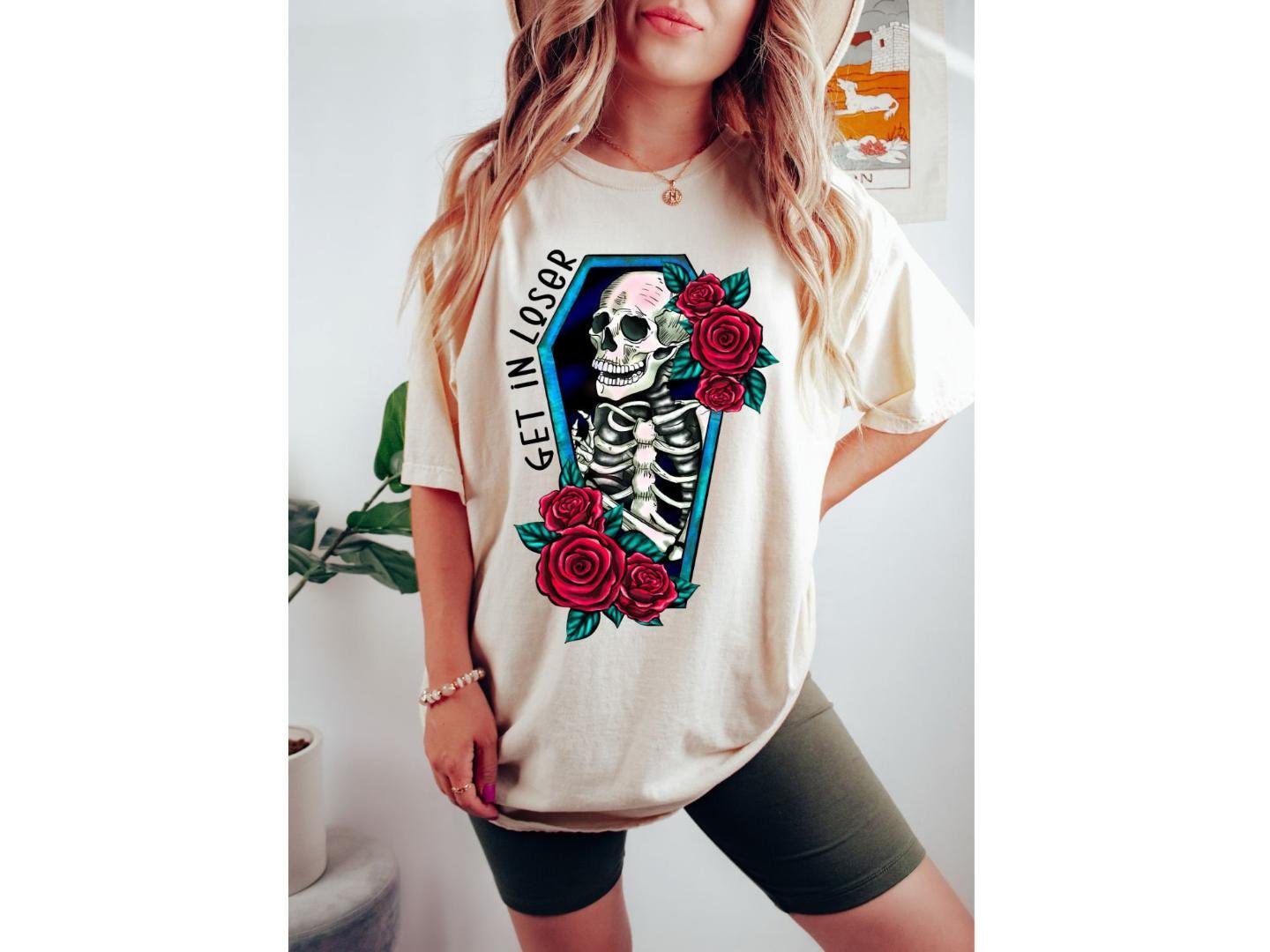 ,Get InLoserShirt,VintageHalloween,HalloweenSkeleton