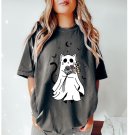 ,Flower Ghost Shirt,Halloween Shirt,Cute Fall Shirt