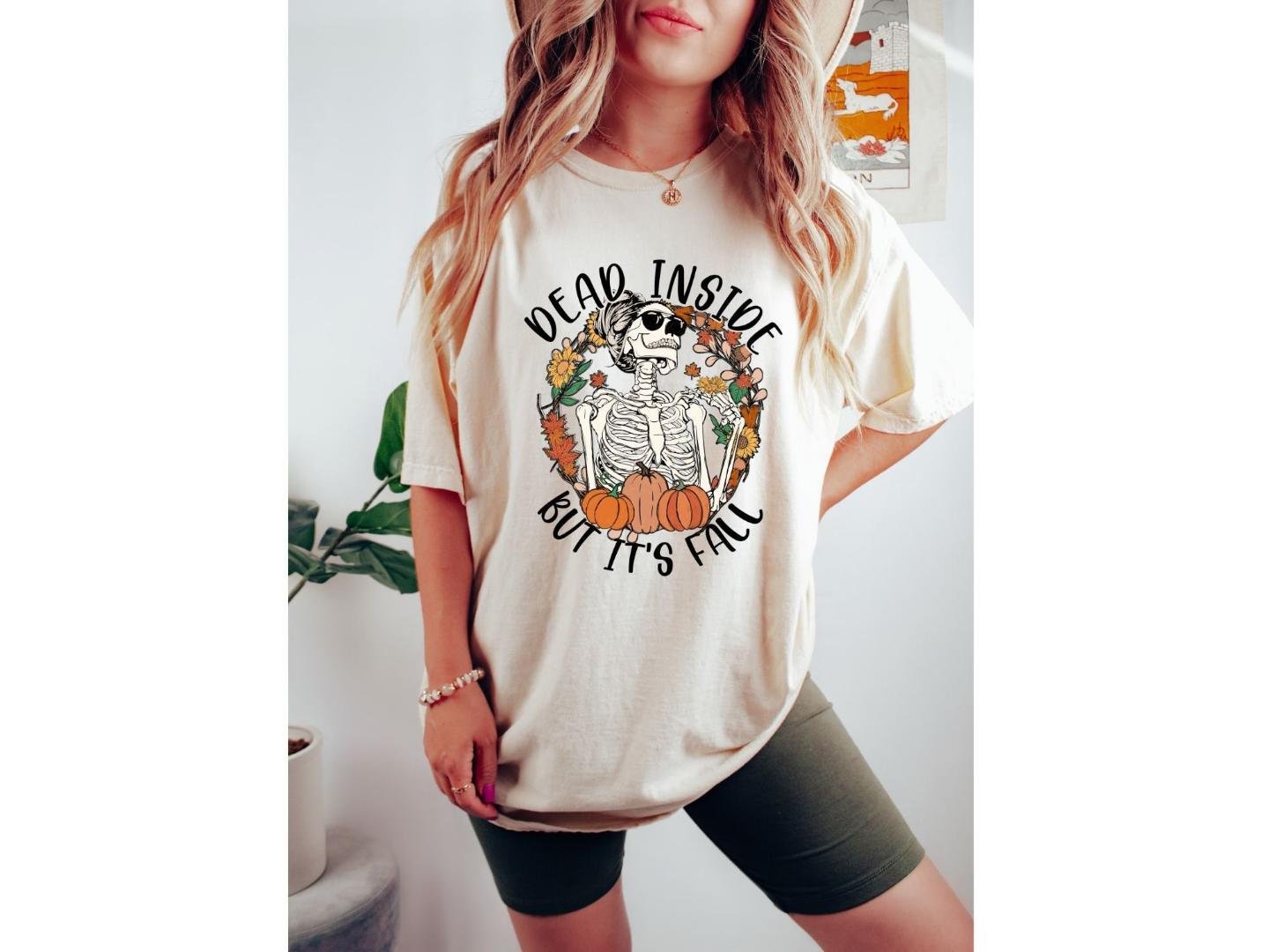 Halloween Shirt, ,Dead Inside Its Fall Shirt, Skeletone