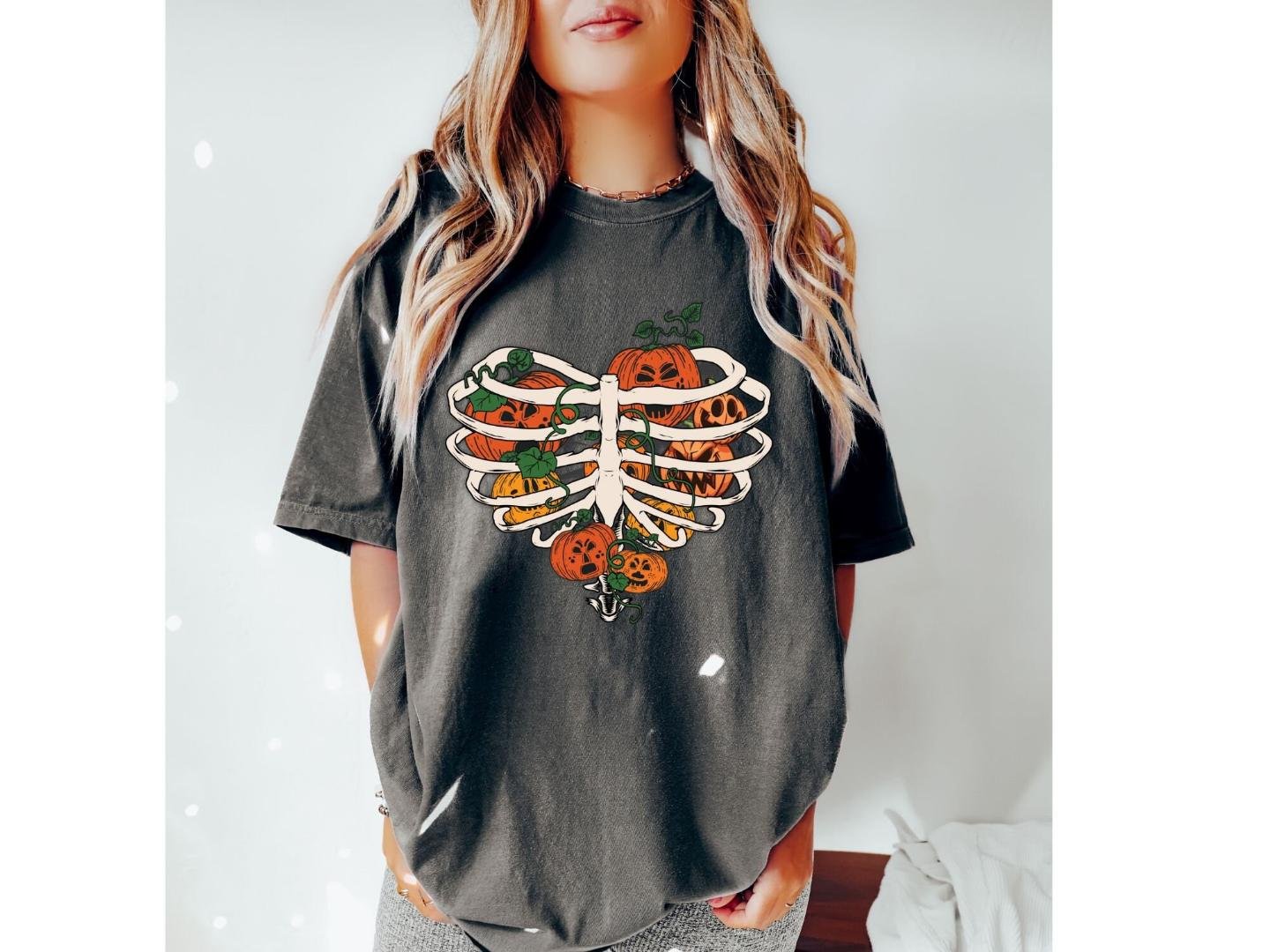 ,Cute Fall SkeletonShirt,HalloweenShirt,Gift For Her,Tre