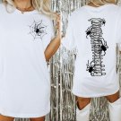 Halloween Shirt Gift, ,2Sided Spider Spine T-Shirt
