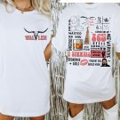 Vintage Wallen2 Sided Shirt,Western Graphic Tee, 