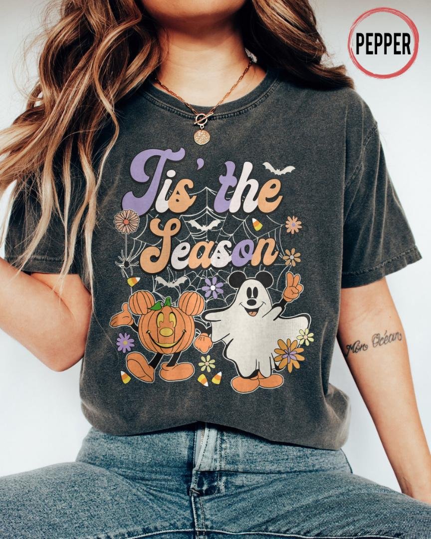 Mickey Ghost And Pump, Tis The Season Mickey Halloween Halloween Shirt