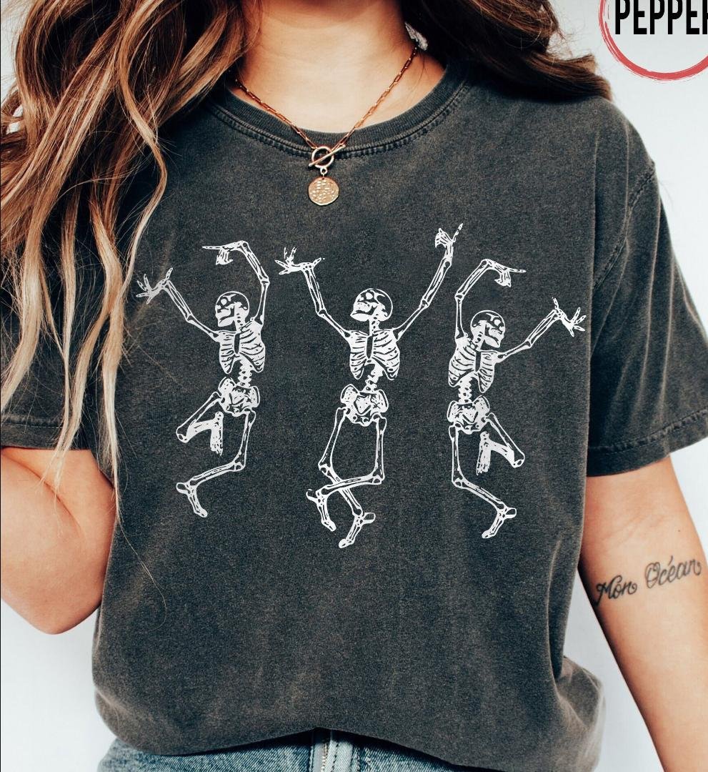 Dancing Skeleton Halloween, Dance Skeleton Shirt, Vinta