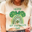 Happy St Patricks Day Shirt, Vintage Minnie Mouse Lucky Rainbow Shirt