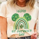 Happy St Patricks Day Shirt, Vintage Mickey Lucky Rainbow Shirt, Retro 90s