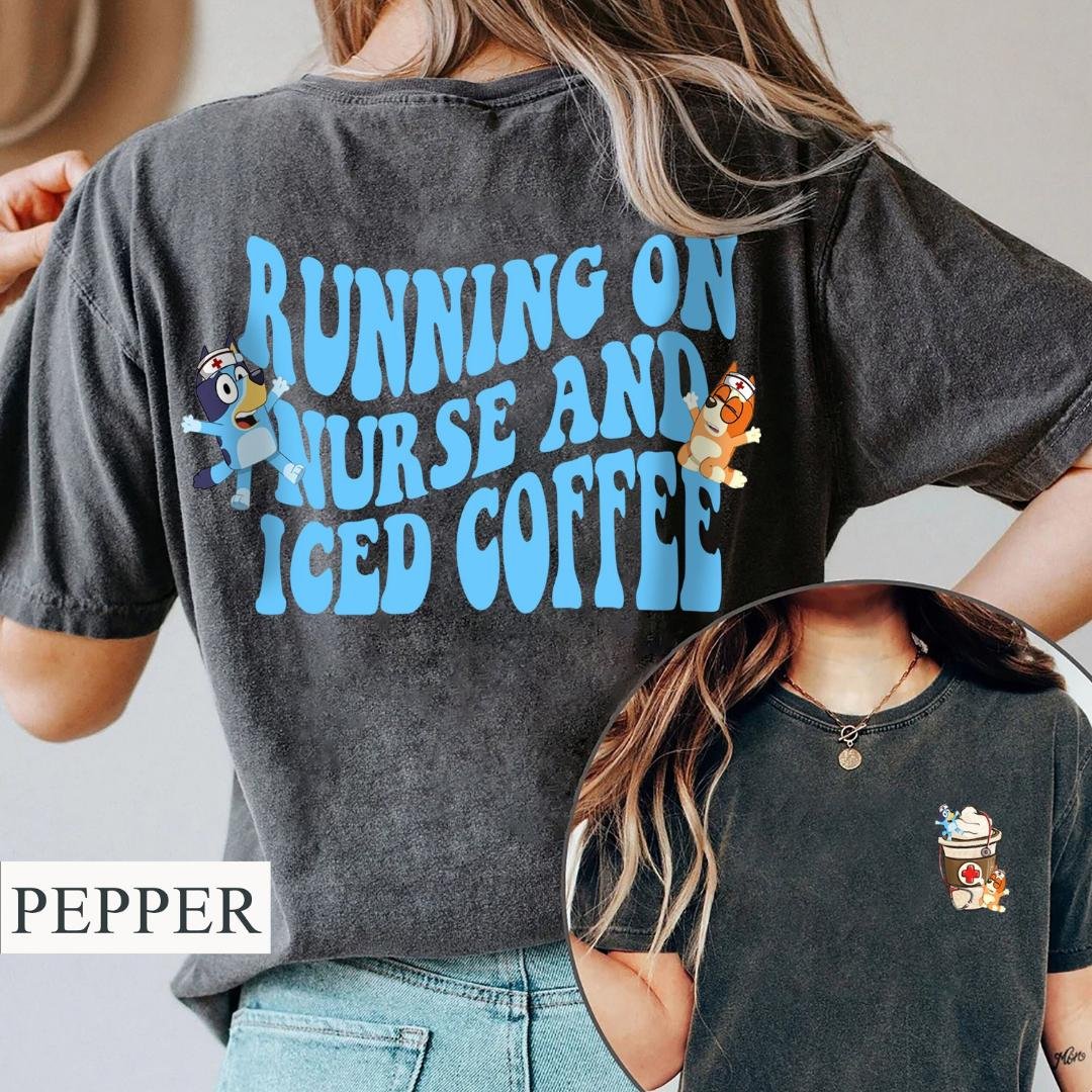 Happy Nurse's Day Sh, Groovy Running On Nurse and Iced Coffee Tee