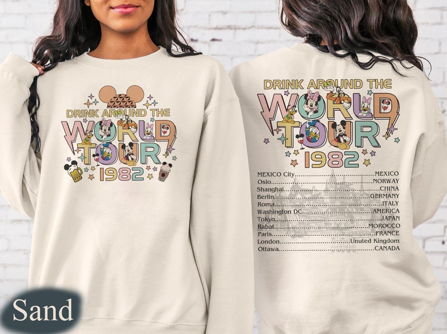 Retro Disney Epcot Shirt, Disney Epcot World Tour Shirt, Drink Around Shirt