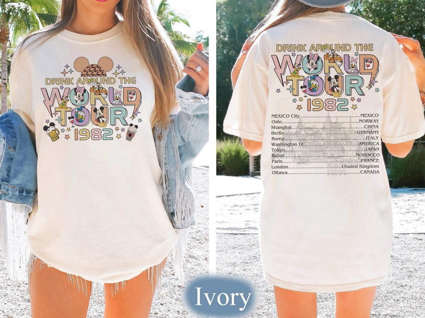 Retro Disney Epcot Shirt, Disney Epcot World Tour , Drink Around